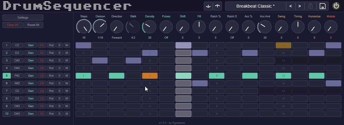 DrumSequencer MIDI plugin interface
